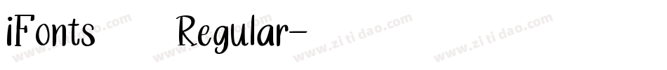 iFonts周年体 Regular字体转换